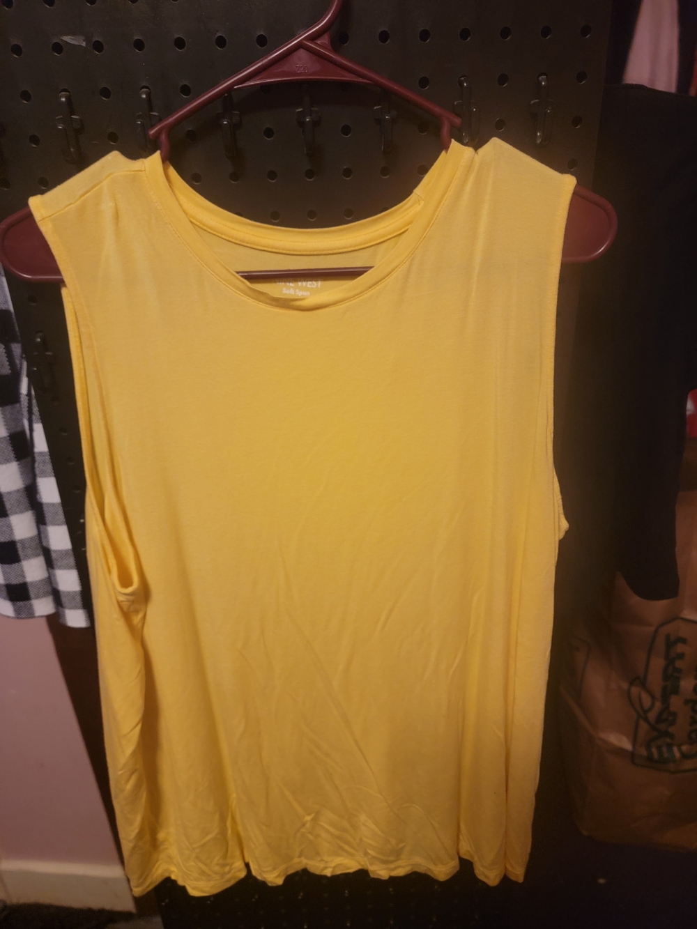 Nine West Yellow Sleeveless Tank Top